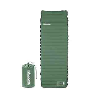 Matelas de Camping Gonflable Bicolore avec Boutons d'Attache